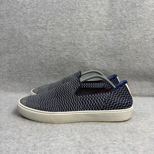 Rothys Shoes‎ Womens Size 9.5 Navy Blue & White Slip On Casual Comfort Sneakers